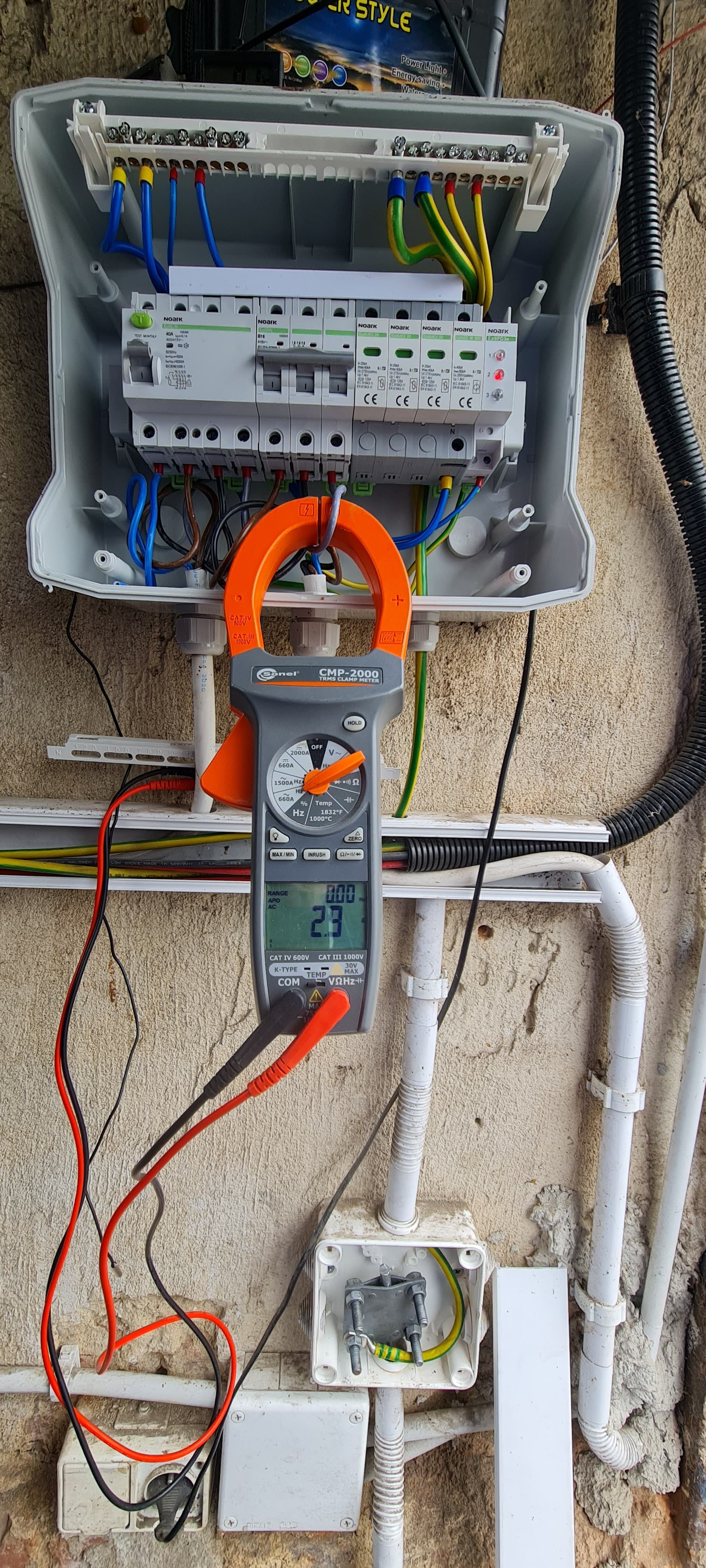 Instalacja elektryczna z rozdzielnią
