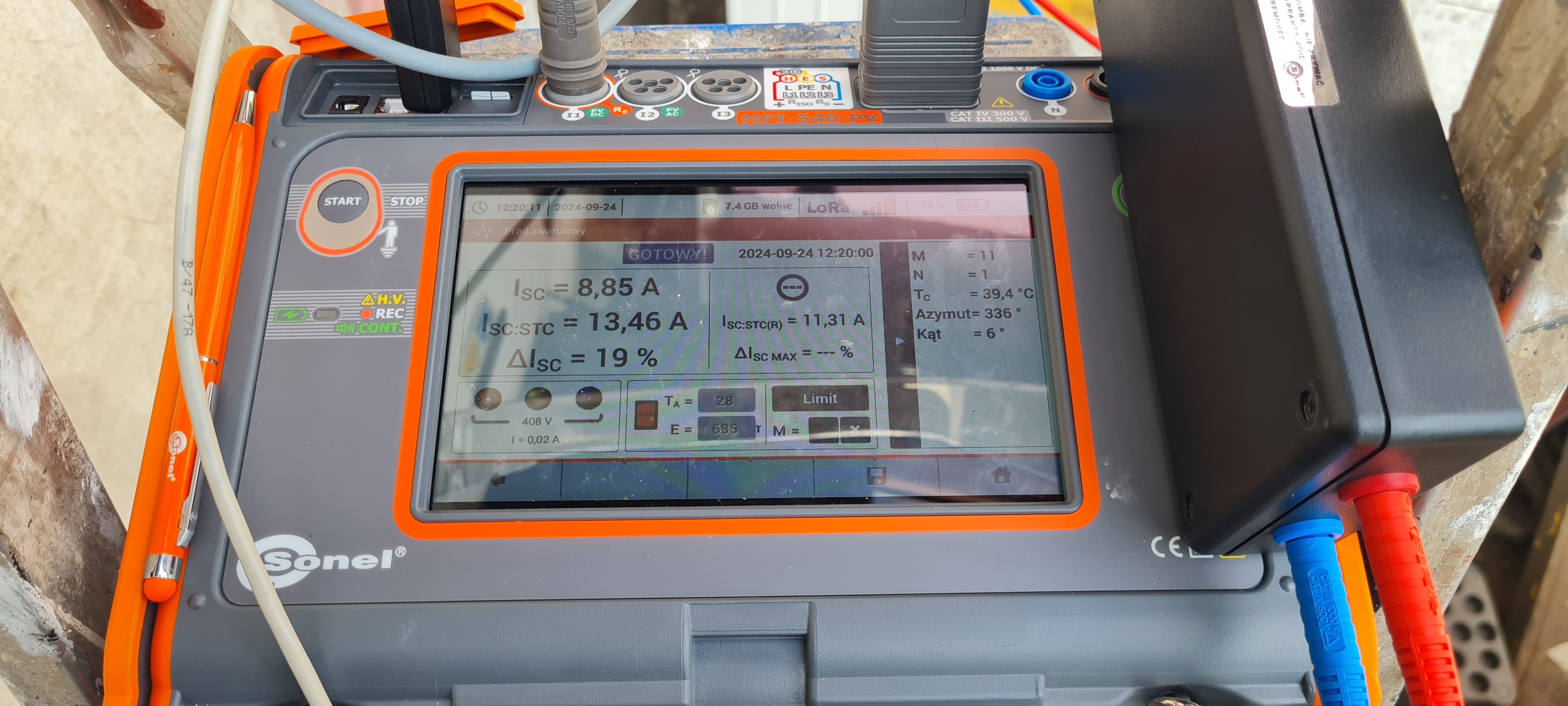 Testowanie instalacji fotowoltaicznej z Sonel MPI-540PV