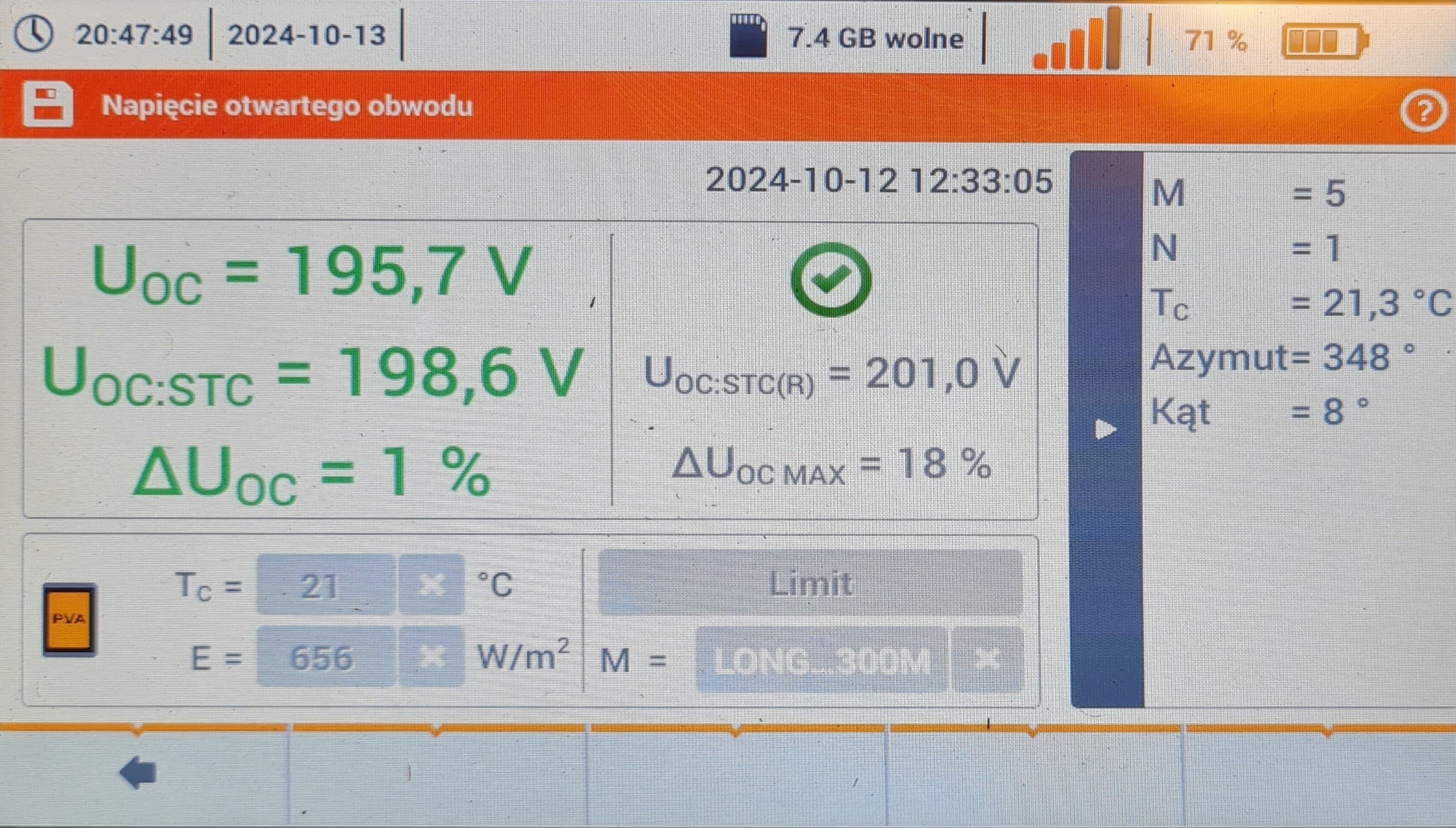 Urządzenie do pomiarów Sonel MPI-540PV